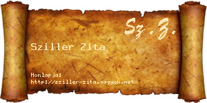 Sziller Zita névjegykártya
